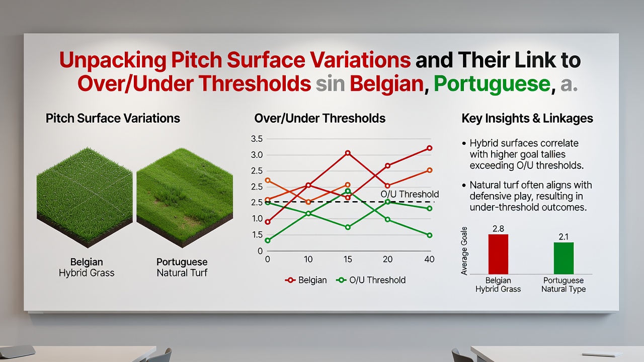 Comparative data on pitch types and goal averages in Belgian, Portuguese, and Dutch fixtures